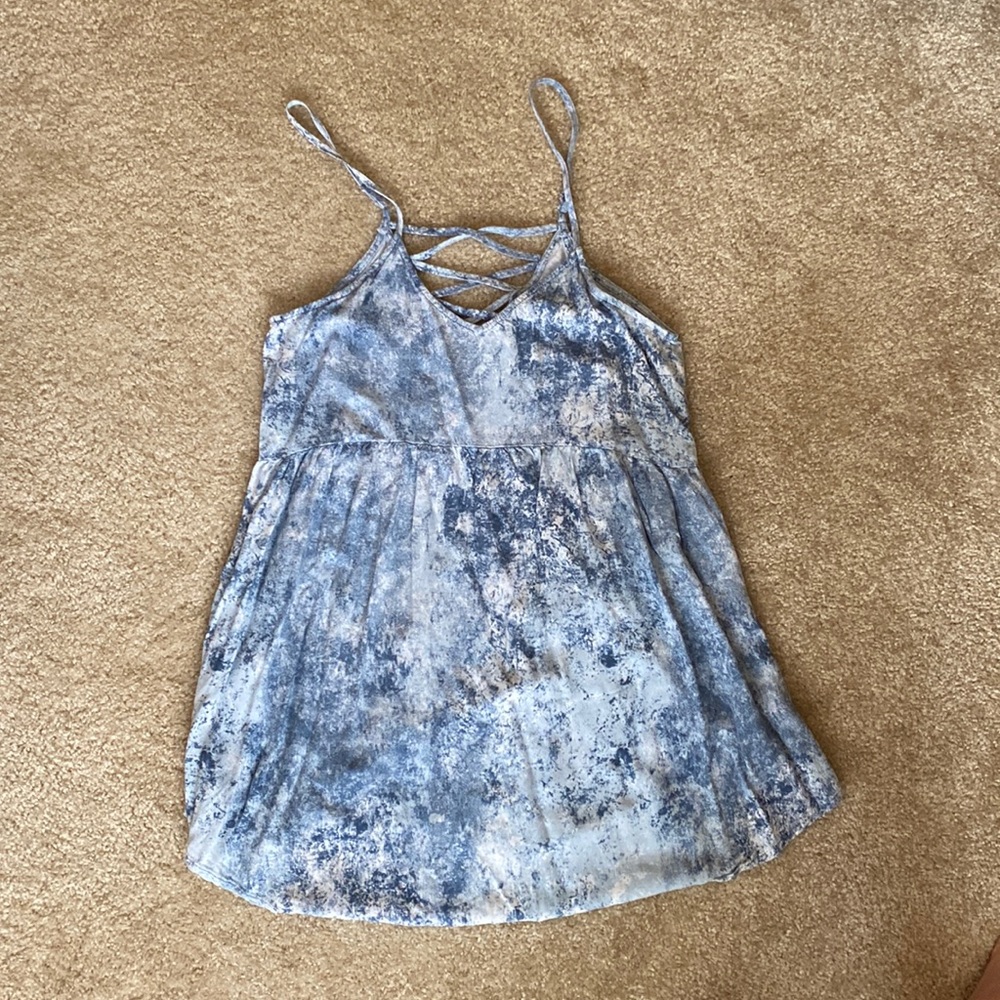 Blue and white sundress